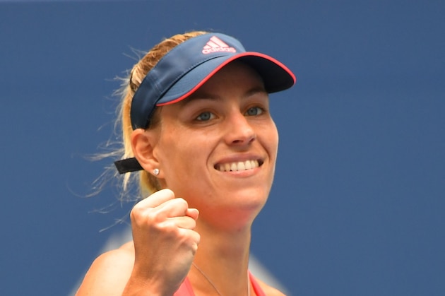 Sept 6, 2016; New York, NY, USA;  Angelique Kerber of Germany after beating Roberta Vinci of Italy on day nine of the 2016 U.S. Open tennis tournament at USTA Billie Jean King National Tennis Center. Mandatory Credit: Robert Deutsch-USA TODAY Sports