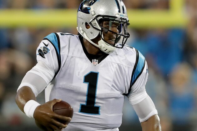 CHARLOTTE, NC - AUGUST 26:  Cam Newton #1 of the Carolina Panthers during their game at Bank of America Stadium on August 26, 2016 in Charlotte, North Carolina.  (Photo by Streeter Lecka/Getty Images)