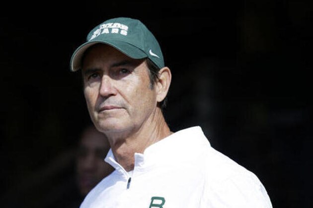 FILE - In this Dec. 5, 2015, file photo, Baylor coach Art Briles stands in the tunnel before the team's NCAA college football game against Texas in Waco, Texas. Former Baylor coach Briles is confident he will get another chance and says he has learned some lessons after losing his job over allegations that his program mishandled complaints of sexual assault. In his most extensive public comments since leaving Baylor, Briles said while visiting training camp with the Dallas Cowboys on Tuesday, Aug. 9, 2016, that the circumstances leading to his departure were unfortunate for a lot of people,