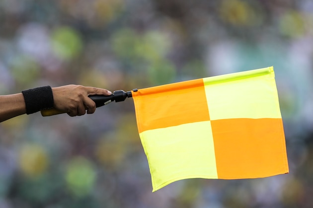 SAO PAULO, BRAZIL - NOVEMBER 14: Details flag of referee during the match between Palmeiras and Boa Esporte for the Brazilian Championship Series B 2013 at Pacaembu Stadium on November 16, 2013 in Sao Paulo, Brazil. (Photo by Miguel Schincariol/Getty Images)
