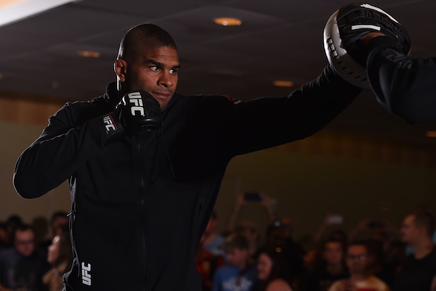 ORLANDO, FL - DECEMBER 17: Alistair Overeem of the Netherlands works out for fans and media at the Hyatt Regency Orlando on December 17, 2015 in Orlando, Florida. (Photo by Josh Hedges/Zuffa LLC/Zuffa LLC via Getty Images) ORLANDO, FL - DECEMBER 17: Alistair Overeem of the Netherlands works out for fans and media at the Hyatt Regency Orlando on December 17, 2015 in Orlando, Florida. (Photo by Josh Hedges/Zuffa LLC/Zuffa LLC via Getty Images)