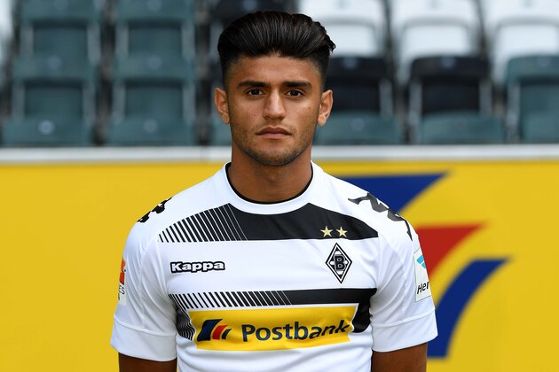 Moenchengladbach's midfielder Mahmoud Dahoud poses during the team presentation of Borussia Moenchengladbach on August 1, 2016 in Moenchengladbach , western Germany. / AFP / Patrik STOLLARZ        (Photo credit should read PATRIK STOLLARZ/AFP/Getty Images)