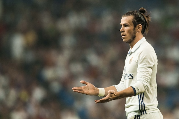 MADRID - AUGUST 27: Gareth Bale of Real Madrid reacts during their La Liga match at the Santiago Bernabeu Stadium between Real Madrid and RC Celta de Vigo on 27 August 2016 in Madrid, Spain. (Photo by Power Sport Images/Getty Images)