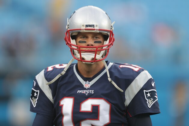 CHARLOTTE, NC - AUGUST 26:  Tom Brady #12 of the New England Patriots warms up prior to their game against the Carolina Panthers during their game at Bank of America Stadium on August 26, 2016 in Charlotte, North Carolina.  (Photo by Streeter Lecka/Getty Images)