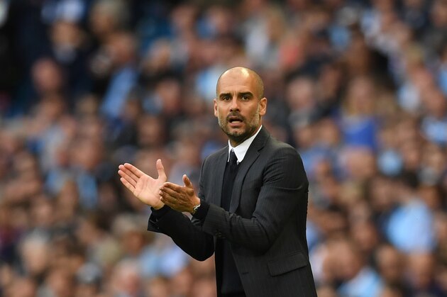 Manchester City's Spanish manager Pep Guardiola gestures from the touchline during the English Premier League football match between Manchester City and Sunderland at the Etihad Stadium in Manchester, north west England, on August 13, 2016. / AFP / PAUL ELLIS / RESTRICTED TO EDITORIAL USE. No use with unauthorized audio, video, data, fixture lists, club/league logos or 'live' services. Online in-match use limited to 75 images, no video emulation. No use in betting, games or single club/league/player publications.  /         (Photo credit should read PAUL ELLIS/AFP/Getty Images)