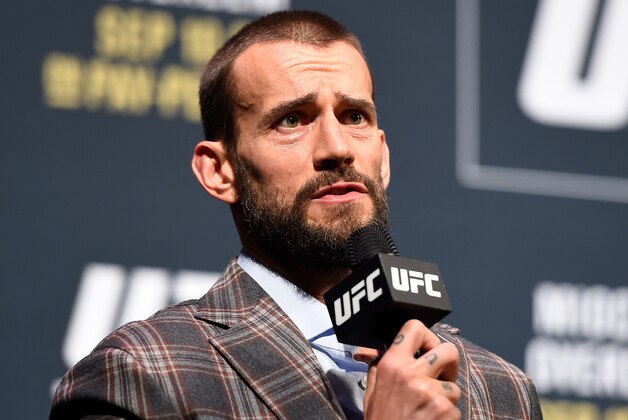 CLEVELAND, OH - SEPTEMBER 08:   Phil CM Punk Brooks interacts with media during the UFC 203 press conference at Quicken Loans Arena September 8, 2016 in Cleveland, Ohio. (Photo by Josh Hedges/Zuffa LLC/Zuffa LLC via Getty Images)