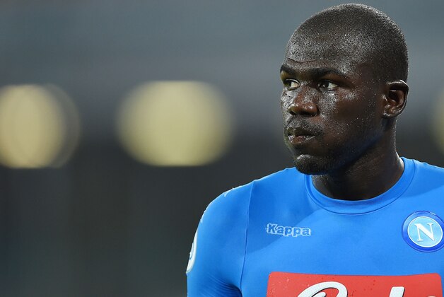 NAPLES, ITALY - AUGUST 01:  Napoli's player Kalidou Koulibaly looks during the pre-season friendly match between SSC Napoli and OGC Nice at Stadio San Paolo on August 1, 2016 in Naples, Italy.  (Photo by Francesco Pecoraro/Getty Images)