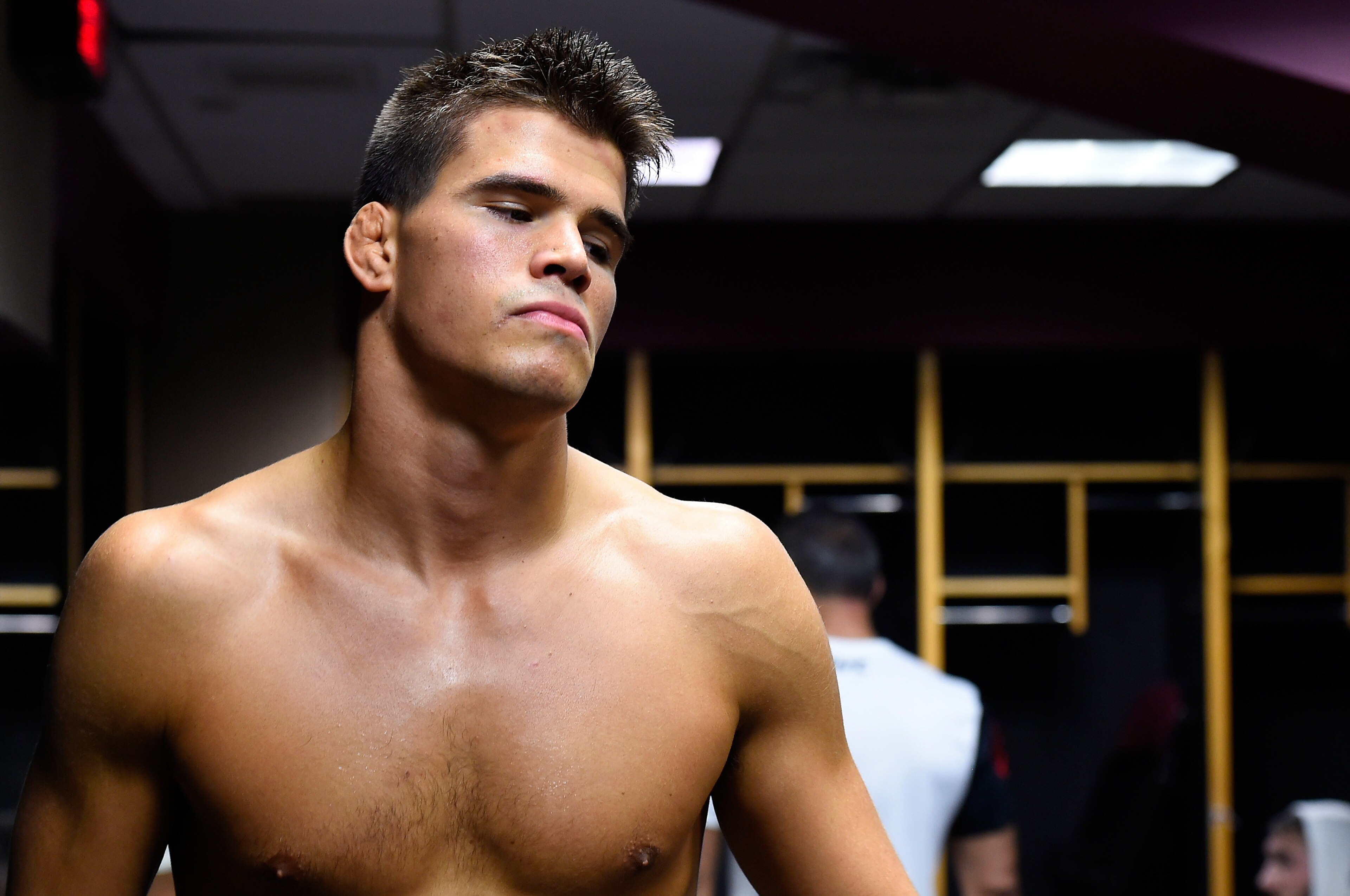 CLEVELAND, OH - SEPTEMBER 10: Mickey Gall warms up backstage during the UFC 203 event at Quicken Loans Arena on September 10, 2016 in Cleveland, Ohio. (Photo by Mike Roach/Zuffa LLC/Zuffa LLC via Getty Images) CLEVELAND, OH - SEPTEMBER 10: Mickey Gall warms up backstage during the UFC 203 event at Quicken Loans Arena on September 10, 2016 in Cleveland, Ohio. (Photo by Mike Roach/Zuffa LLC/Zuffa LLC via Getty Images)
