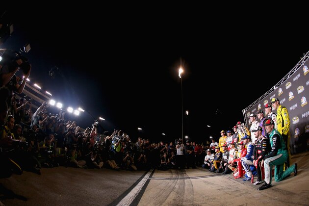 RICHMOND, VA - SEPTEMBER 10:  2016 Chase for the Sprint Cup drivers pose for a photo after the NASCAR Sprint Cup Series Federated Auto Parts 400 at Richmond International Raceway on September 10, 2016 in Richmond, Virginia.  (Photo by Sean Gardner/Getty Images)