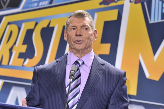 EAST RUTHERFORD, NJ - FEBRUARY 16: Vince McMahon attends a press conference to announce that WWE Wrestlemania 29 will be held at MetLife Stadium in 2013 at MetLife Stadium on February 16, 2012 in East Rutherford, New Jersey. (Photo by Michael N. Todaro/Getty Images)