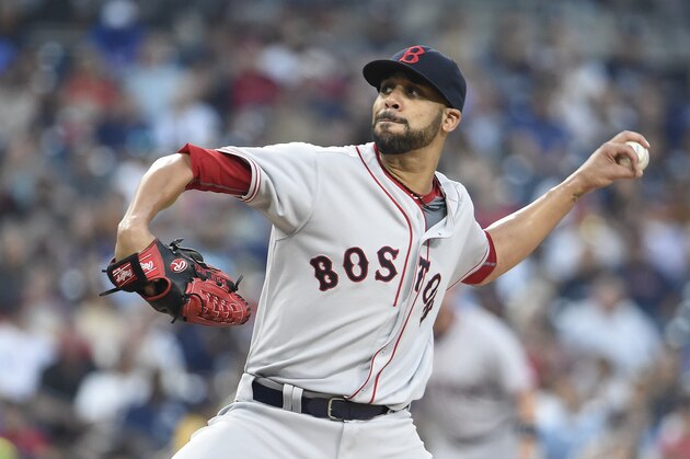 SAN DIEGO, CALIFORNIA - SEPTEMBER 7:  David Price #24 of the Boston Red Sox pitches during the second inning of a baseball game against the San Diego Padres at PETCO Park on September 7, 2016 in San Diego, California.  (Photo by Denis Poroy/Getty Images)