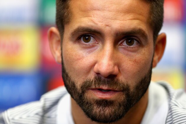 LONDON, ENGLAND - SEPTEMBER 13:  Joao Moutinho of AS Monaco looks on during the AS Monaco press conference ahead of their UEFA Champions League Group E match against Tottenham Hotspur at Wembley Stadium on September 13, 2016 in London, England.  (Photo by Paul Gilham/Getty Images)