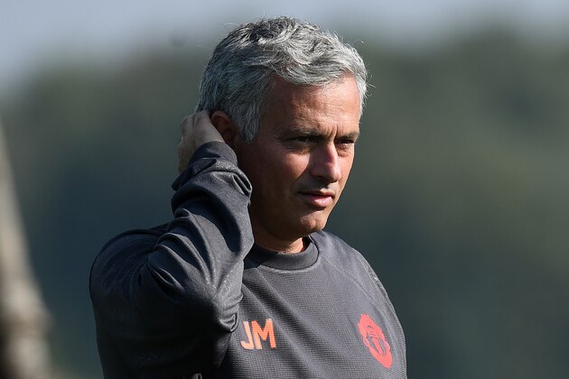 Manchester United's Portuguese manager Jose Mourinho arrives to host a team training session at their Carrington Training Centre in Manchester, north west England on September 14, 2016.
Manchester United are set to play Feyenoord Rotterdam in a UEFA Europa League group A match on September 15. / AFP / PAUL ELLIS        (Photo credit should read PAUL ELLIS/AFP/Getty Images)