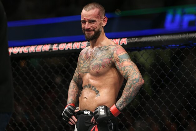 CLEVELAND, OH - SEPTEMBER 10: CM Punk reacts to his loss to Mickey Gall during the UFC 203 event at Quicken Loans Arena on September 10, 2016 in Cleveland, Ohio. (Photo by Rey Del Rio/Getty Images)
