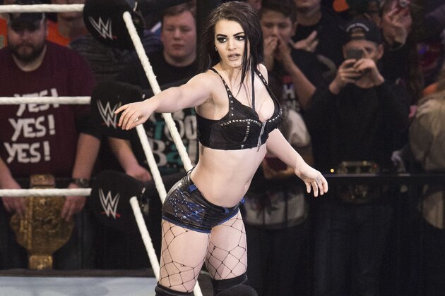 COLOGNE, GERMANY - FEBRUARY 11: Paige during WWE Road to WrestleMania at the Lanxess Arena on February 11, 2016 in Cologne, Germany. (Photo by Marc Pfitzenreuter/Getty Images)