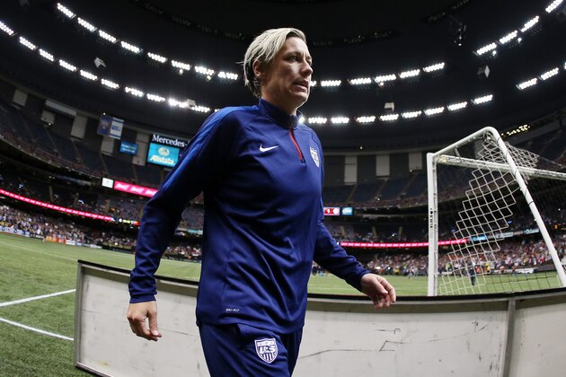 NEW ORLEANS, LA - DECEMBER 16:  Abby Wambach #20 of the United States walks off the field following the women's soccer match against China at the Mercedes-Benz Superdome on December 16, 2015 in New Orleans, Louisiana.  (Photo by Chris Graythen/Getty Images)