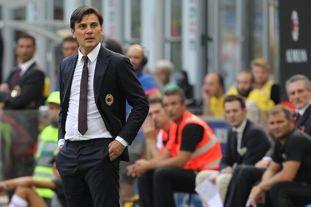 MILAN, ITALY - SEPTEMBER 11:  AC Milan coach Vincenzo Montella looks on during the Serie A match between AC Milan and Udinese Calcio at Stadio Giuseppe Meazza on September 11, 2016 in Milan, Italy.  (Photo by Marco Luzzani/Getty Images)