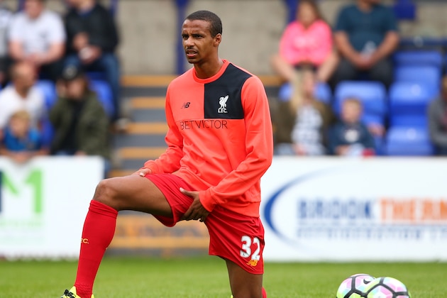 BIRKENHEAD, ENGLAND - JULY 08: Joel Matip of Liverpool warms up during the Pre-Season Friendly match between Tranmere Rovers and Liverpool at Prenton Park on July 8, 2016 in Birkenhead, England. (Photo by Dave Thompson/Getty Images)