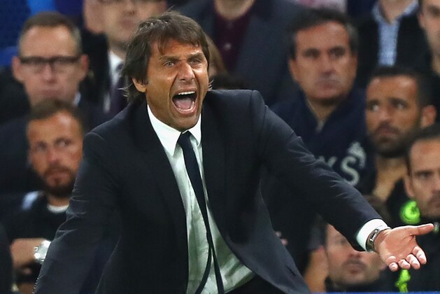 LONDON, ENGLAND - SEPTEMBER 16:  Antonio Conte, Manager of Chelsea reacts from the touchline during the Premier League match between Chelsea and Liverpool at Stamford Bridge on September 16, 2016 in London, England.  (Photo by Clive Rose/Getty Images)