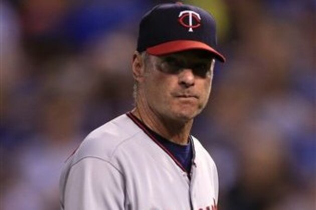 Minnesota Twins manager Paul Molitor during a baseball game against the Kansas City Royals at Kauffman Stadium in Kansas City, Mo., Thursday, Aug. 18, 2016. (AP Photo/Orlin Wagner)