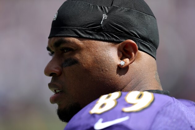 BALTIMORE, MD - SEPTEMBER 11: Wide receiver Steve Smith #89 of the Baltimore Ravens before the game at M&T Bank Stadium on September 11, 2016 in Baltimore, Maryland. (Photo by Patrick Smith/Getty Images)