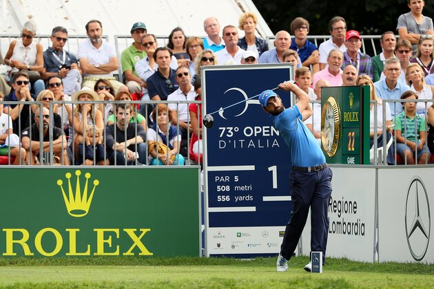 MONZA, ITALY - SEPTEMBER 17:  Thomas Linard of France hits his tee shot on the 1st hole during the third round of the Italian Open at Golf Club Milano - Parco Reale di Monza on September 17, 2016 in Monza, Italy.  (Photo by Andrew Redington/Getty Images)