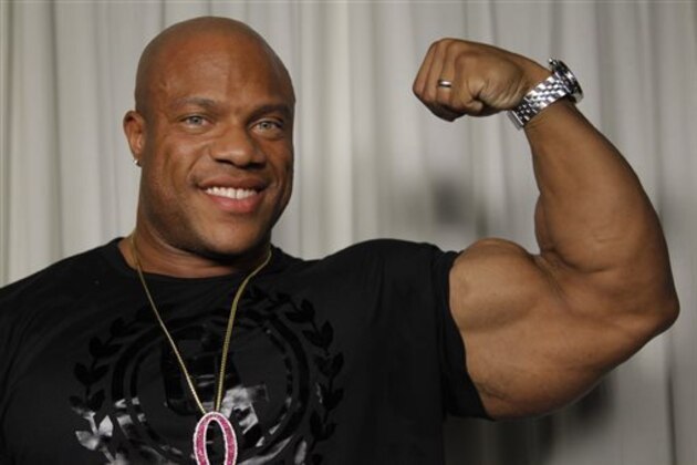 2012 Mr. Olympia, Phil Heath, poses for a portrait Wednesday, September 18, 2013, in Los Angeles. Heath's quest for the Olympia title is the focal point of director, Vlad Yudin's bodybuilding documentary,