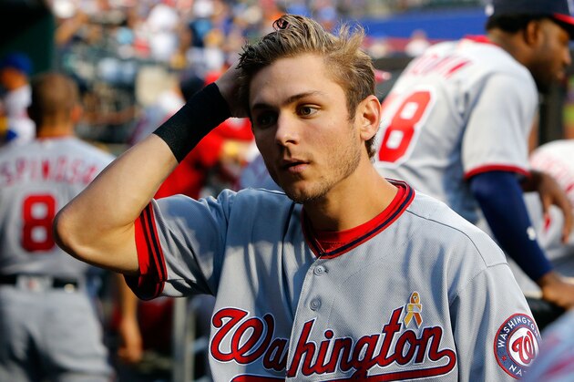 NEW YORK, NY - SEPTEMBER 02:  Trea Turner #7 of the Washington Nationals in action against the New York Mets at Citi Field on September 2, 2016 in the Flushing neighborhood of the Queens borough of New York City. The Nationals defeated the Mets 4-1.  (Photo by Jim McIsaac/Getty Images)