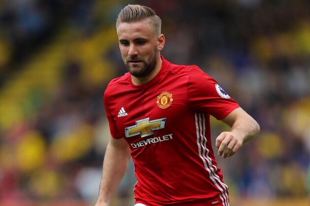 WATFORD, ENGLAND - SEPTEMBER 18:  Luke Shaw of Manchester United in action during the Premier League match between Watford and Manchester United at Vicarage Road on September 18, 2016 in Watford, England.  (Photo by Richard Heathcote/Getty Images)