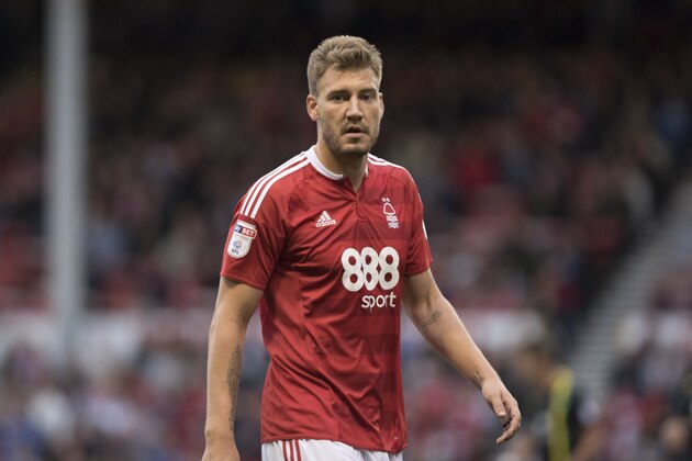 NOTTINGHAM, ENGLAND - SEPTEMBER 17:  Nicklas Bendtner of Nottingham Forest looks on during the Sky Bet Championship match between Nottingham Forest and Norwich City on September 17, 2016 in Nottingham, England. (Photo by Nathan Stirk/Getty Images)