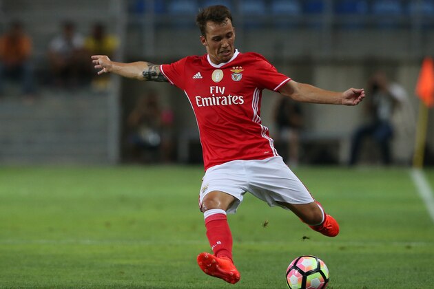FARO, PORTUGAL - JULY 14:  SL Benfica's defender from Spain Alex Grimaldo in action during the Algarve Football Cup Pre Season Friendly match between SL Benfica and Vitoria Setubal at Estadio do Algarve on July 14, 2016 in Faro, Portugal.  (Photo by Gualter Fatia/Getty Images)