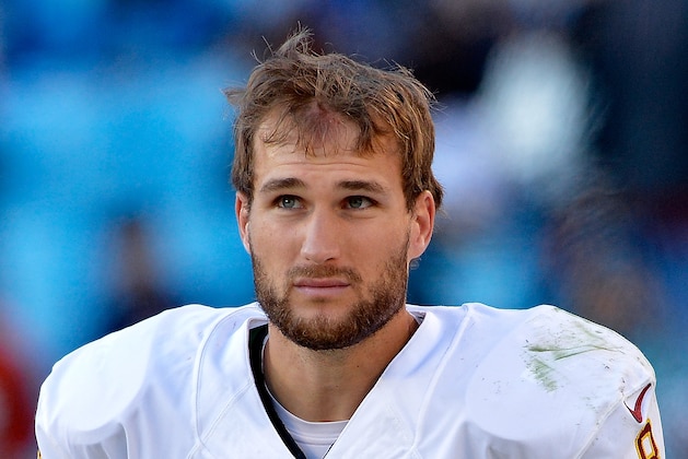 CHARLOTTE, NC - NOVEMBER 22:  Kirk Cousins #8 of the Washington Redskins against the Carolina Panthers during their game at Bank of America Stadium on November 22, 2015 in Charlotte, North Carolina. The Panthers won 44-16.  (Photo by Grant Halverson/Getty Images)