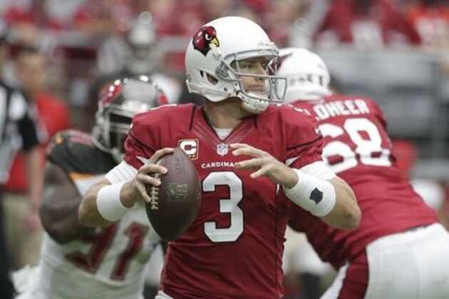 Arizona Cardinals quarterback Carson Palmer (3) during an NFL football game against the Tampa Bay Buccaneers, Sunday, Sept. 18, 2016, in Glendale, Ariz. (AP Photo/Rick Scuteri)