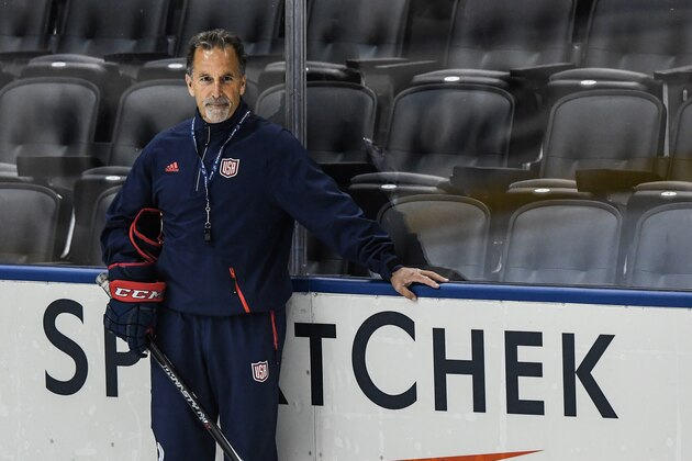 TORONTO, ON - SEPTEMBER 16:  Head coach of Team USA John Tortorella looks on during practice at the World Cup of Hockey 2016 at Air Canada Centre on September 16, 2016 in Toronto, Ontario, Canada.  (Photo by Minas Panagiotakis/Getty Images)