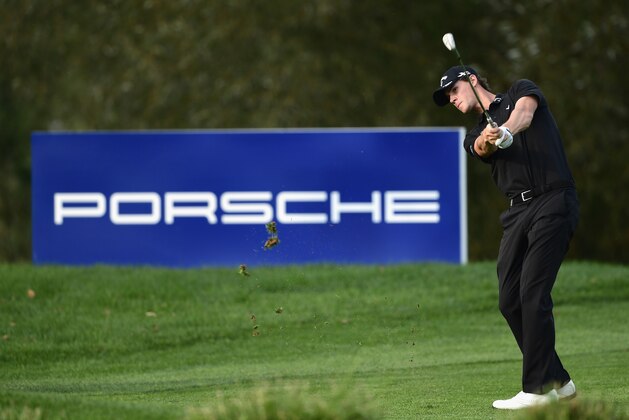 PASSAU, GERMANY - SEPTEMBER 23:  Thomas Pieters of Belgium plays an iron shot during the second round on day two of the Porsche European Open at Golf Resort Bad Griesbach on September 23, 2016 in Passau, Germany.  (Photo by Stuart Franklin/Getty Images)
