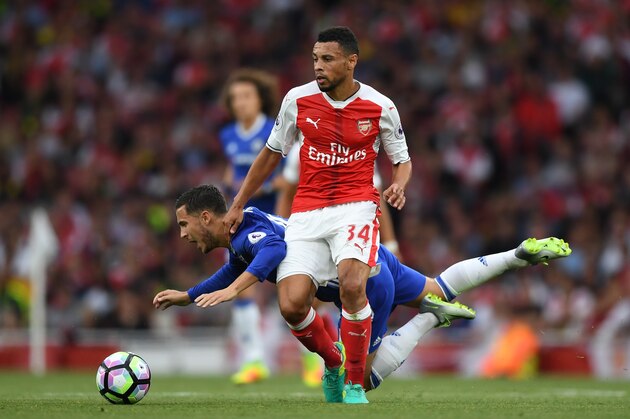 LONDON, ENGLAND - SEPTEMBER 24:  Eden Hazard of Chelsea is fouled by Francis Coquelin of Arsneal during the Premier League match between Arsenal and Chelsea at the Emirates Stadium on September 24, 2016 in London, England.  (Photo by Shaun Botterill/Getty Images)