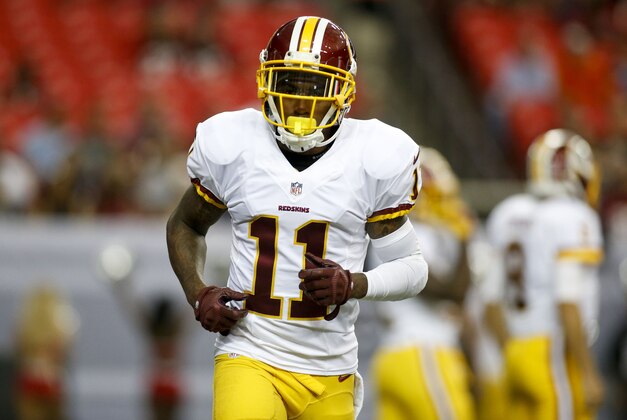 Aug 11, 2016; Atlanta, GA, USA; Washington Redskins wide receiver DeSean Jackson (11) in action against the Atlanta Falcons in the first quarter at the Georgia Dome. Mandatory Credit: Brett Davis-USA TODAY Sports