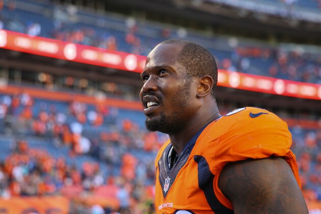 DENVER, CO - SEPTEMBER 18:  Outside Linebacker Von Miller #58 of the Denver Broncos after a game against the Indianapolis Colts at Sports Authority Field at Mile High on September 18, 2016 in Denver, Colorado. (Photo by Justin Edmonds/Getty Images)