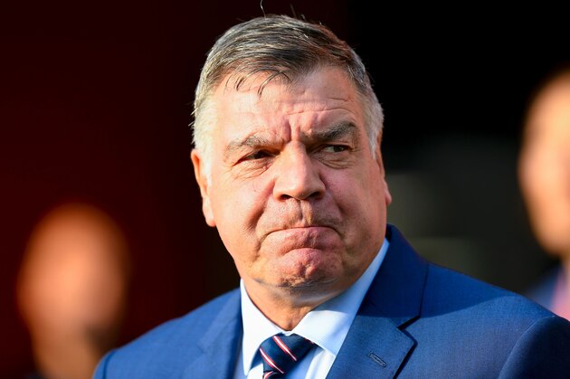 England's head coach Sam Allardyce looks on during the World Cup 2018 football qualification match between Slovakia and England in Trnava, Slovakia, on September 4, 2015.  / AFP / JOE KLAMAR        (Photo credit should read JOE KLAMAR/AFP/Getty Images)