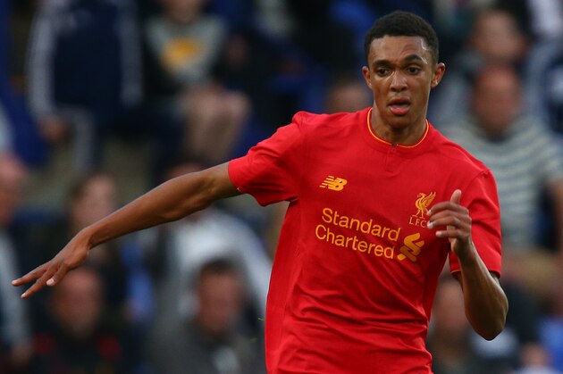 BIRKENHEAD, ENGLAND - JULY 08: Trent Alexander-Arnold of Liverpool during the Pre-Season Friendly match between Tranmere Rovers and Liverpool at Prenton Park on July 8, 2016 in Birkenhead, England. (Photo by Dave Thompson/Getty Images)