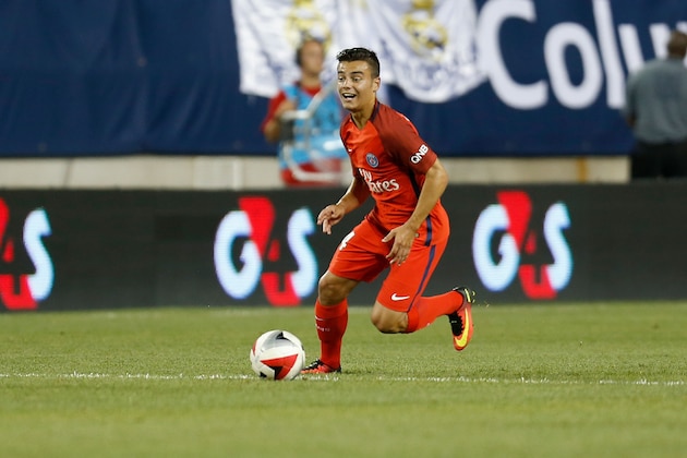 COLUMBUS, OH - JULY 27:  Alec Georgen #34 of Paris Saint-Germain F.C controls the ball during the game against Real Madrid C.F. on July 27, 2016 at Ohio Stadium in Columbus, Ohio. Paris Saint-Germain F.C. defeated Real Madrid C.F. 3-1. (Photo by Kirk Irwin/Getty Images)