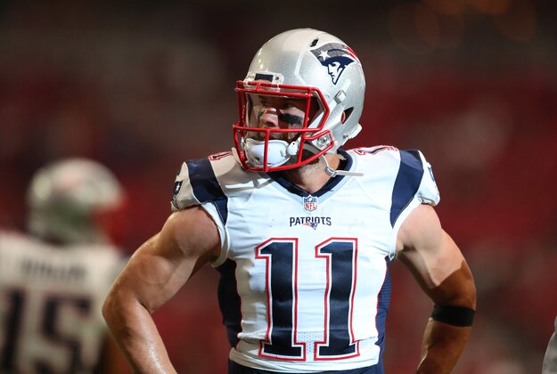 Sep 11, 2016; Glendale, AZ, USA; New England Patriots wide receiver Julian Edelman (11) against the Arizona Cardinals at University of Phoenix Stadium. The Patriots defeated the Cardinals 23-21. Mandatory Credit: Mark J. Rebilas-USA TODAY Sports