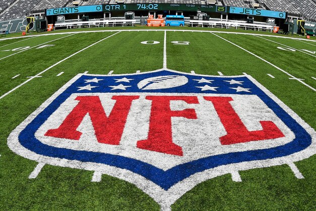 EAST RUTHERFORD, NJ - AUGUST 27:  General view of the National Football League logo inside of MetLife Stadium prior to a preseason game between the New York Giants and the New York Jets on August 27, 2016 in East Rutherford, New Jersey.  The Giants defeated the Jets 21-20.  (Photo by Rich Barnes/Getty Images) *** Local Caption ***