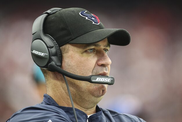 Aug 28, 2016; Houston, TX, USA; Houston Texans head coach Bill O'Brien watches from the sideline during the second quarter against the Arizona Cardinals at NRG Stadium. Mandatory Credit: Troy Taormina-USA TODAY Sports