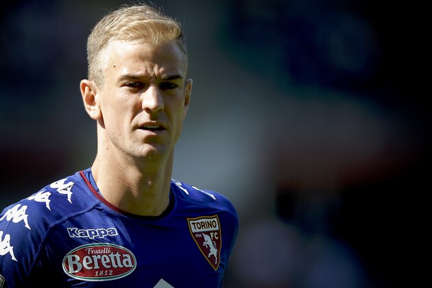 Torino's English goalkeeper Joe Hart attends the Italian Serie A football match between Torino and AS Roma at the 'Grande Torino' Stadium in Turin on September 25, 2016. / AFP / MARCO BERTORELLO        (Photo credit should read MARCO BERTORELLO/AFP/Getty Images)