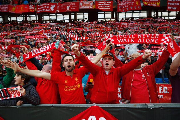 BASEL, SWITZERLAND - MAY 18:  Liverpool supporters enjoy the atmosphere prior to the UEFA Europa League Final match between Liverpool and Sevilla at St. Jakob-Park on May 18, 2016 in Basel, Switzerland.  (Photo by Julian Finney/Getty Images)