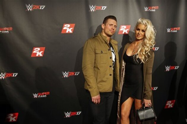 IMAGE DISTRIBUTED FOR 2K - WWE Superstars The Miz and Maryse, right, posing on the red carpet at the WWE 2K17 SummerSlam Kickoff Event in New York, on Friday, Aug. 19, 2016. (Adam Hunger/AP Images for 2K) IMAGE DISTRIBUTED FOR 2K - WWE Superstars The Miz and Maryse, right, posing on the red carpet at the WWE 2K17 SummerSlam Kickoff Event in New York, on Friday, Aug. 19, 2016. (Adam Hunger/AP Images for 2K)