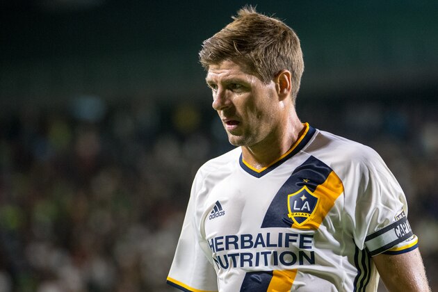 CARSON, CA - AUGUST 13: Steven Gerrard #8 of Los Angeles Galaxy during Los Angeles Galaxy's MLS match against Colorado Rapids at the StubHub Center on August 13, 2016 in Carson, California. The final score was 1-1 (Photo by Shaun Clark/Getty Images)