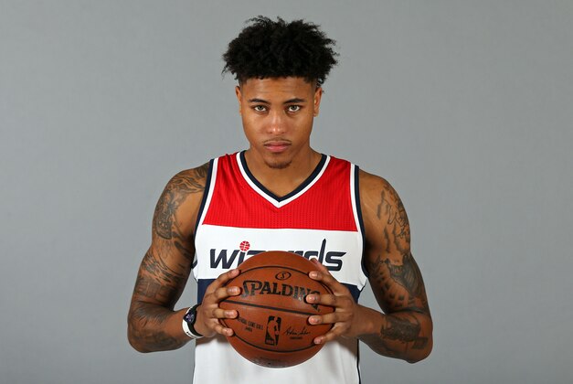 Sep 26, 2016; Washington, DC, USA; Washington Wizards forward Kelly Oubre Jr. (12) poses for a portrait during Wizards media day at Verizon Center. Mandatory Credit: Geoff Burke-USA TODAY Sports