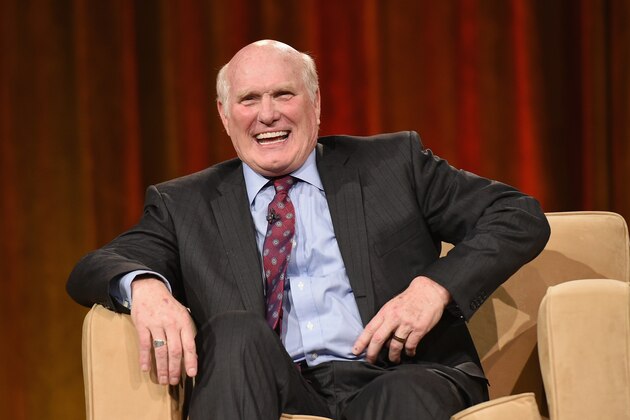 PHOENIX, AZ - JANUARY 29:  Honoree Terry Bradshaw onstage at the Friars Club Roast of Terry Bradshaw during the ESPN Super Bowl Roast at the Arizona Biltmore on January 29, 2015 in Phoenix, Arizona.  (Photo by Andrew H. Walker/Getty Images for Friars Club)